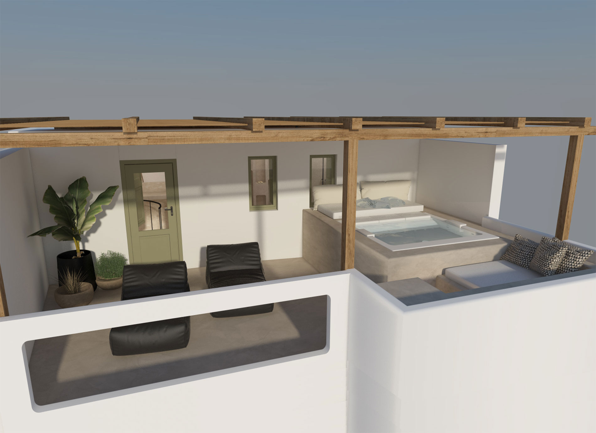 Aether Suite Canvas Suites Accommodation In Oia Santorini Island